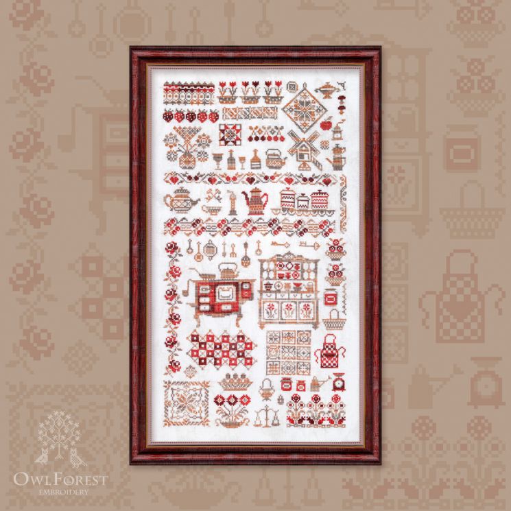 Схема для вышивания Owlforest «Винтажная кухня» 0184-ВК-С