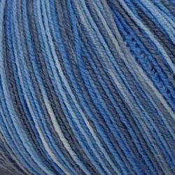 Пряжа ПЕХОРКА Элитная // 043 // 908М // Синий принт