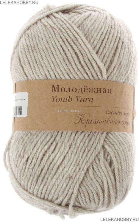 Пряжа ПЕХОРКА Молодёжная // 092 // 569 // Светло-бежевый меланж
