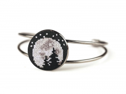 СШ-027 Набор для вышивания Золотое Руно "Браслет "Ночь" (набор в технике микровышивки)