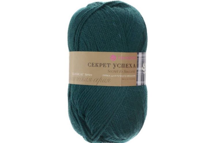 Пряжа ПЕХОРКА Секрет успеха // 031 // 573 // Темный изумруд