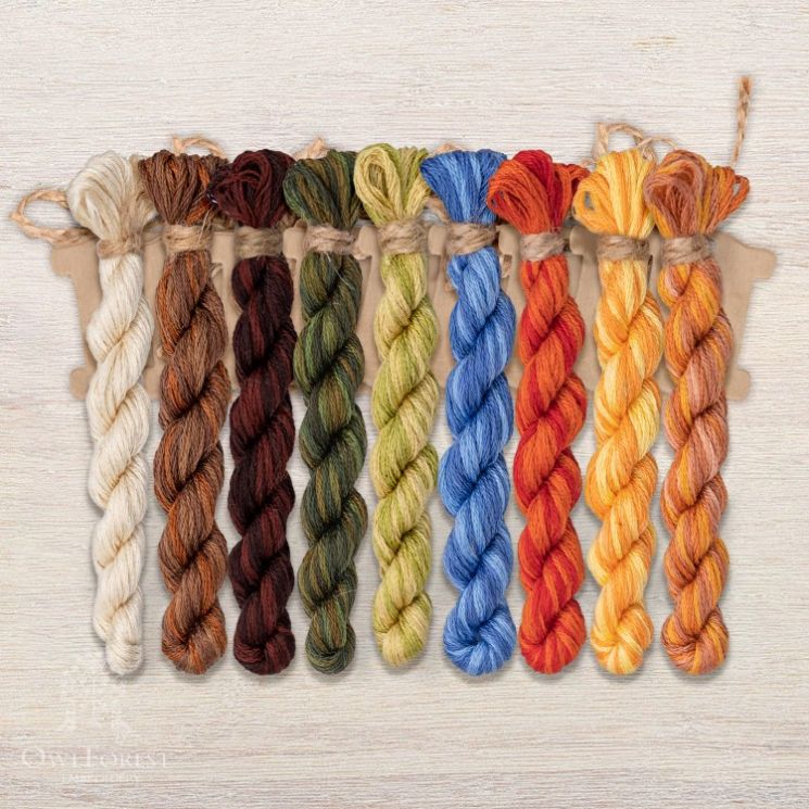 Набор ниток OwlForest для схемы «Маленький лесной народец. Божьи коровки» (DMC) НМул-МЛНБК208-3322