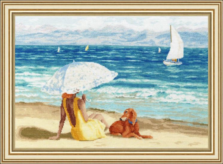 ЧМ-070 Набор для вышивания Золотое Руно "Лазурный берег"