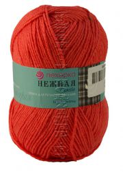 Пряжа ПЕХОРКА Нежная // 054 // 58 // Коралл