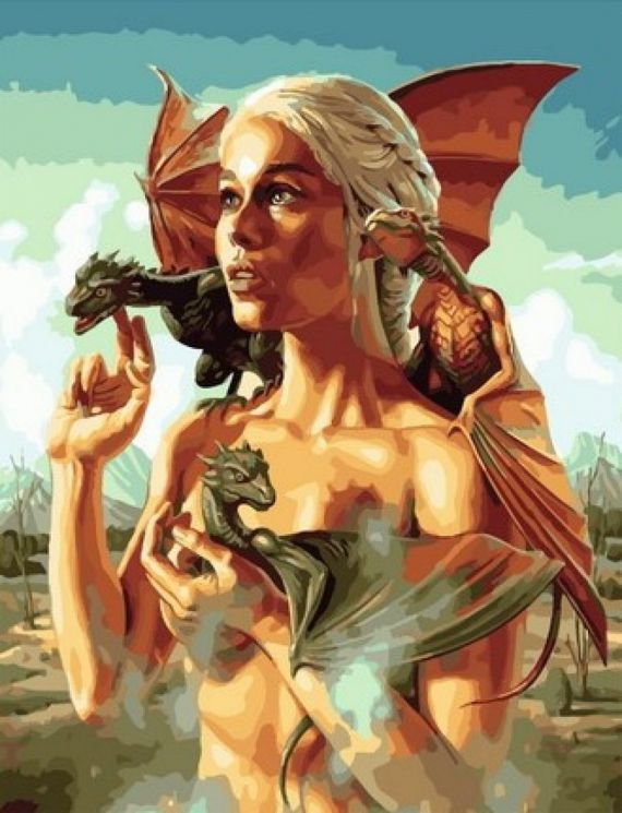  Картина по номерам "Как приручить дракона", MCA1272 40х50 см