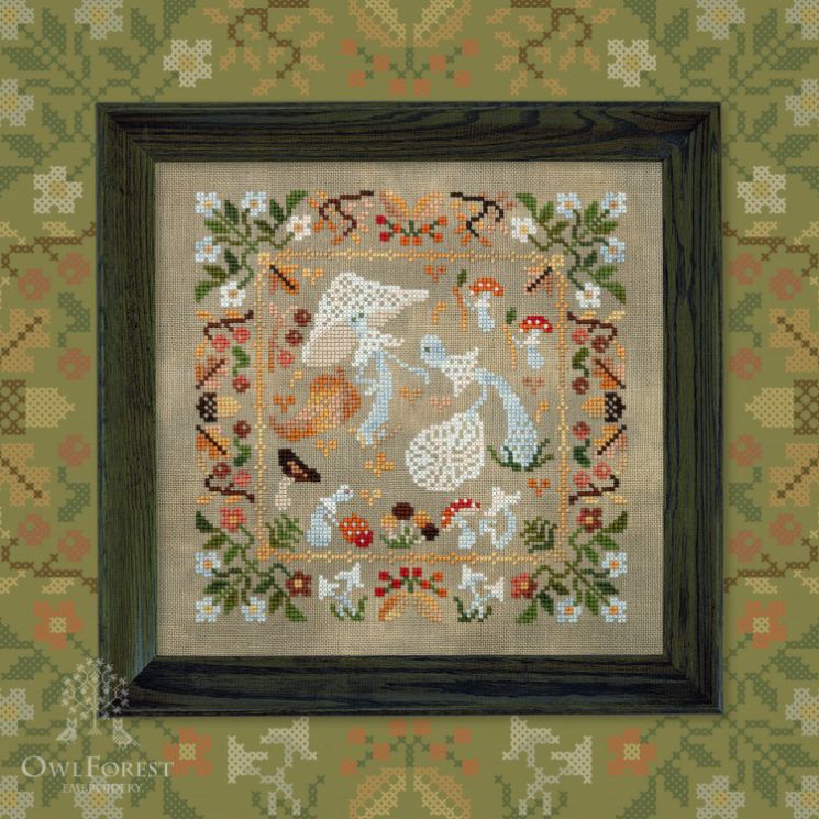 Схема для вышивания Owlforest «Маленький лесной народец. Поганочки» 0174-МЛНП-С